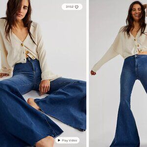 FREE PEOPLE We The Free Just Float On Flare High-Rise Denim Jeans